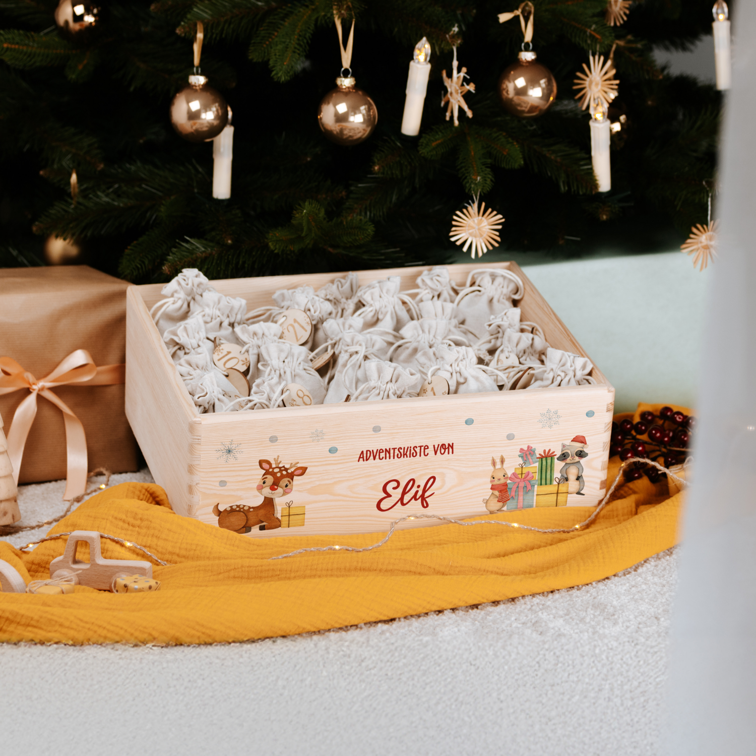 Adventskalenderkiste | Design 02 | Rudolf und Freundebande