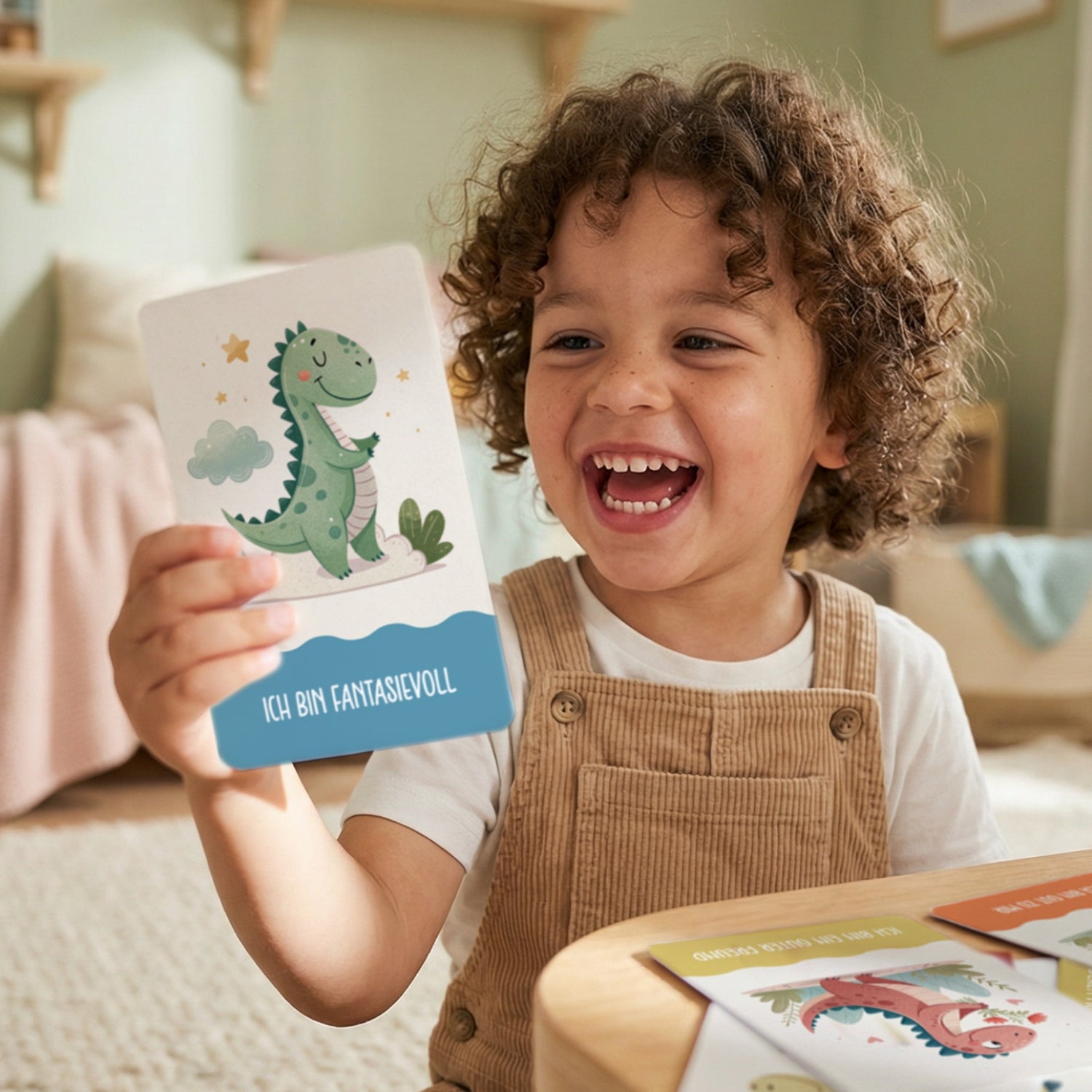 Affirmationskarten Kinder – Dino