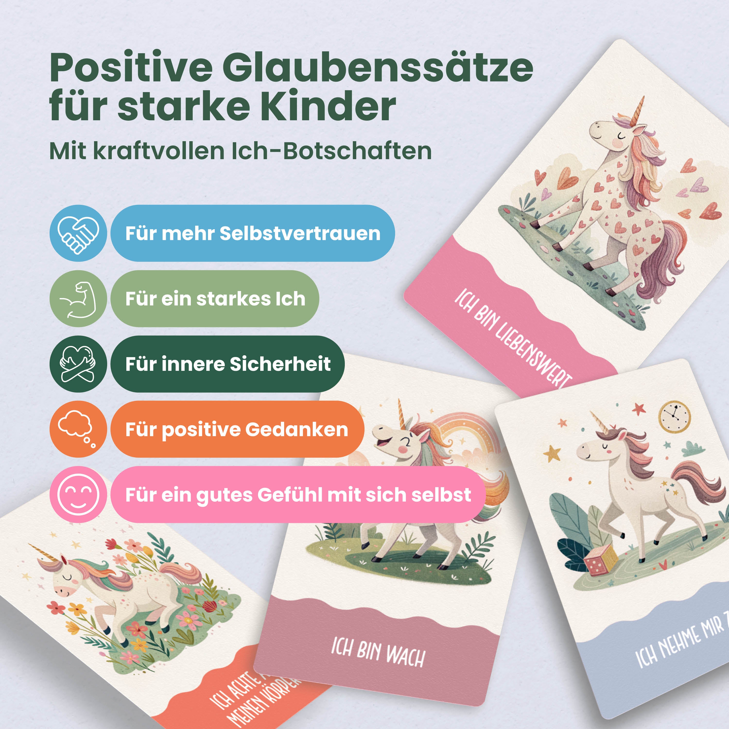 Affirmationskarten Kinder – Einhorn