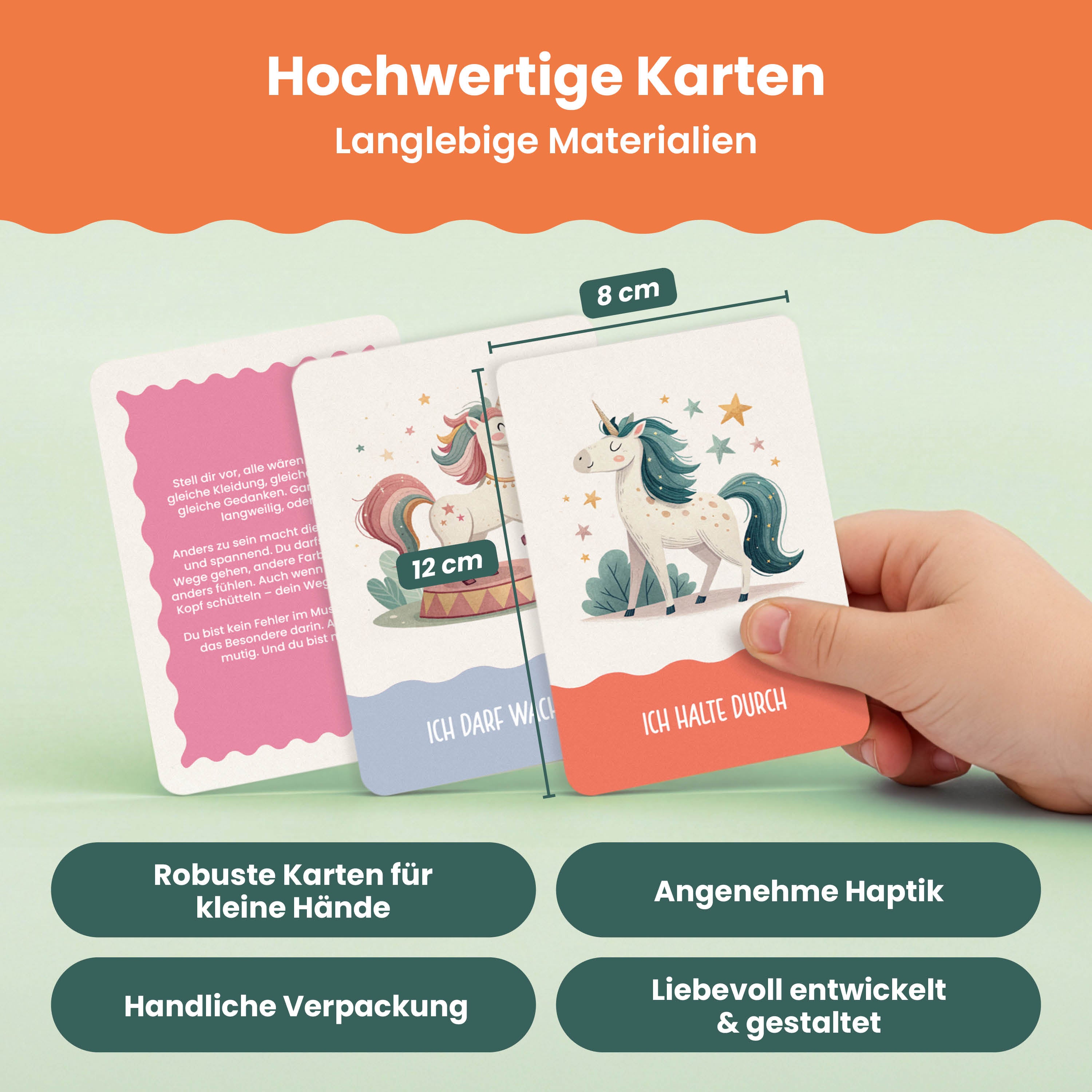 Affirmationskarten Kinder – Einhorn
