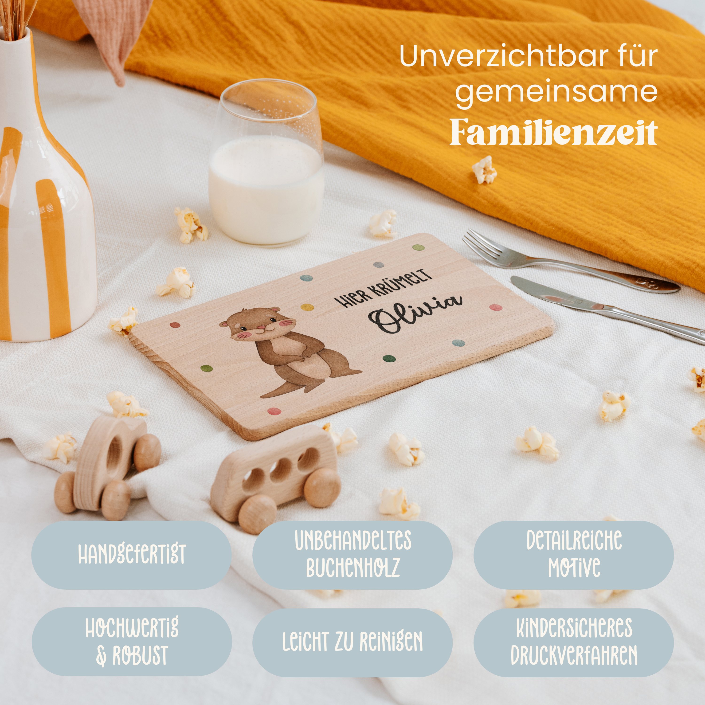 Frühstücksbrettchen | eckig | Farbdruck