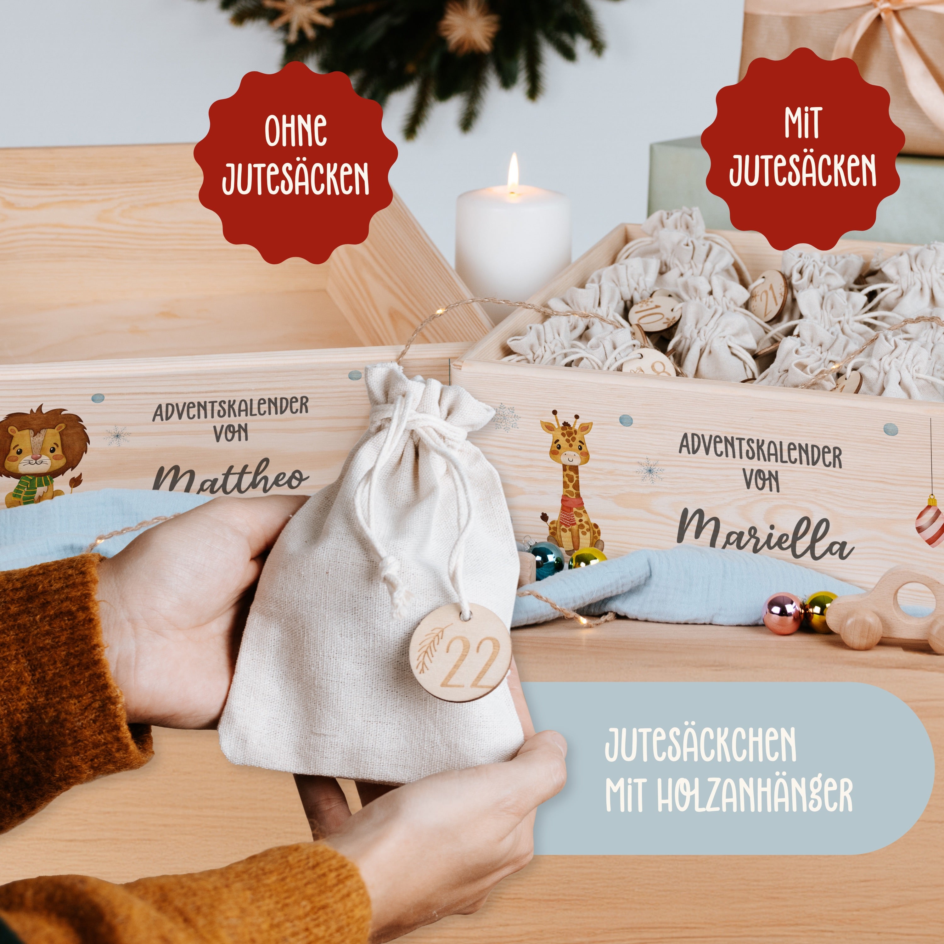 Adventskalender Kiste | Design 01 | Freundebande