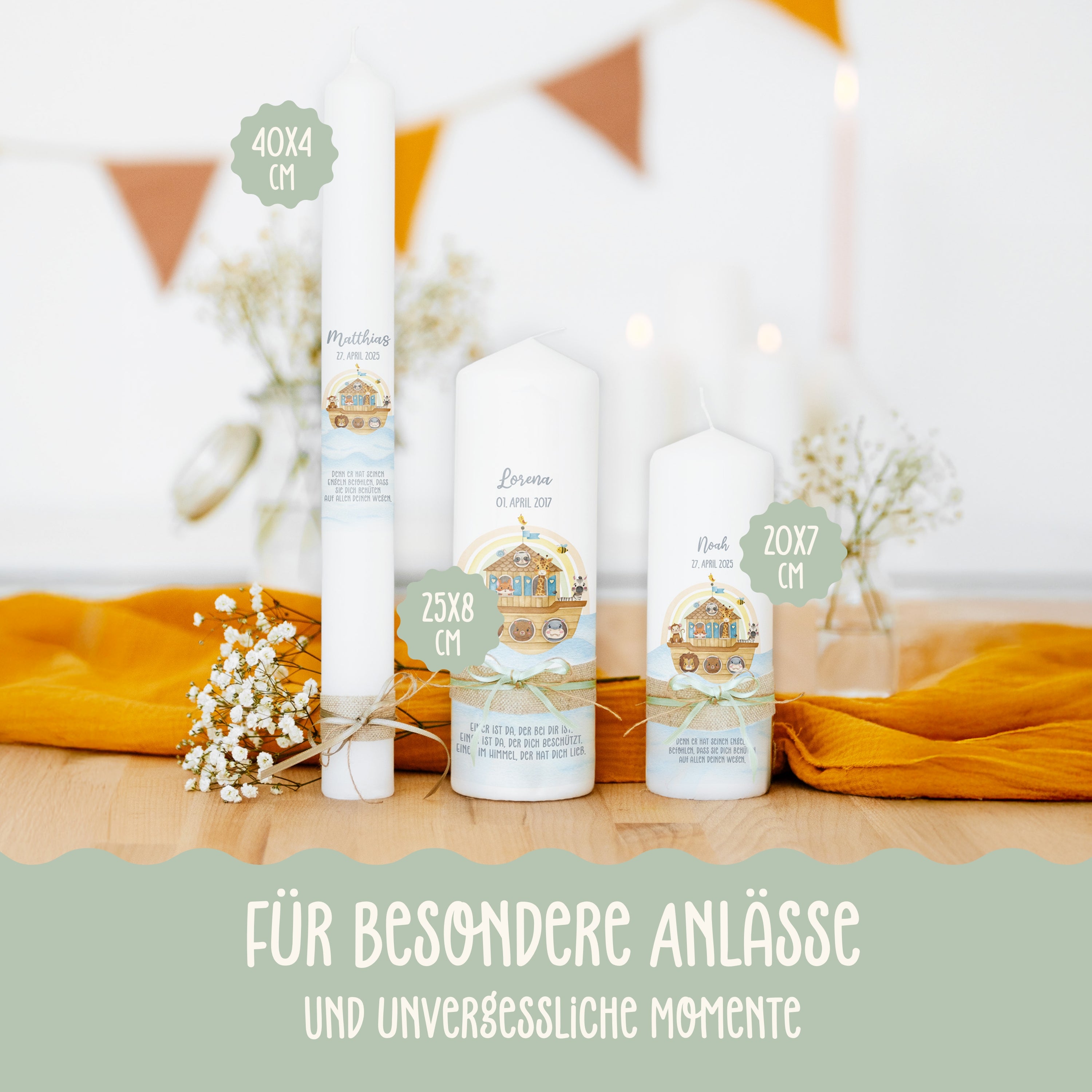 Kommunionskerze | Design 009.01.  Farbdruck