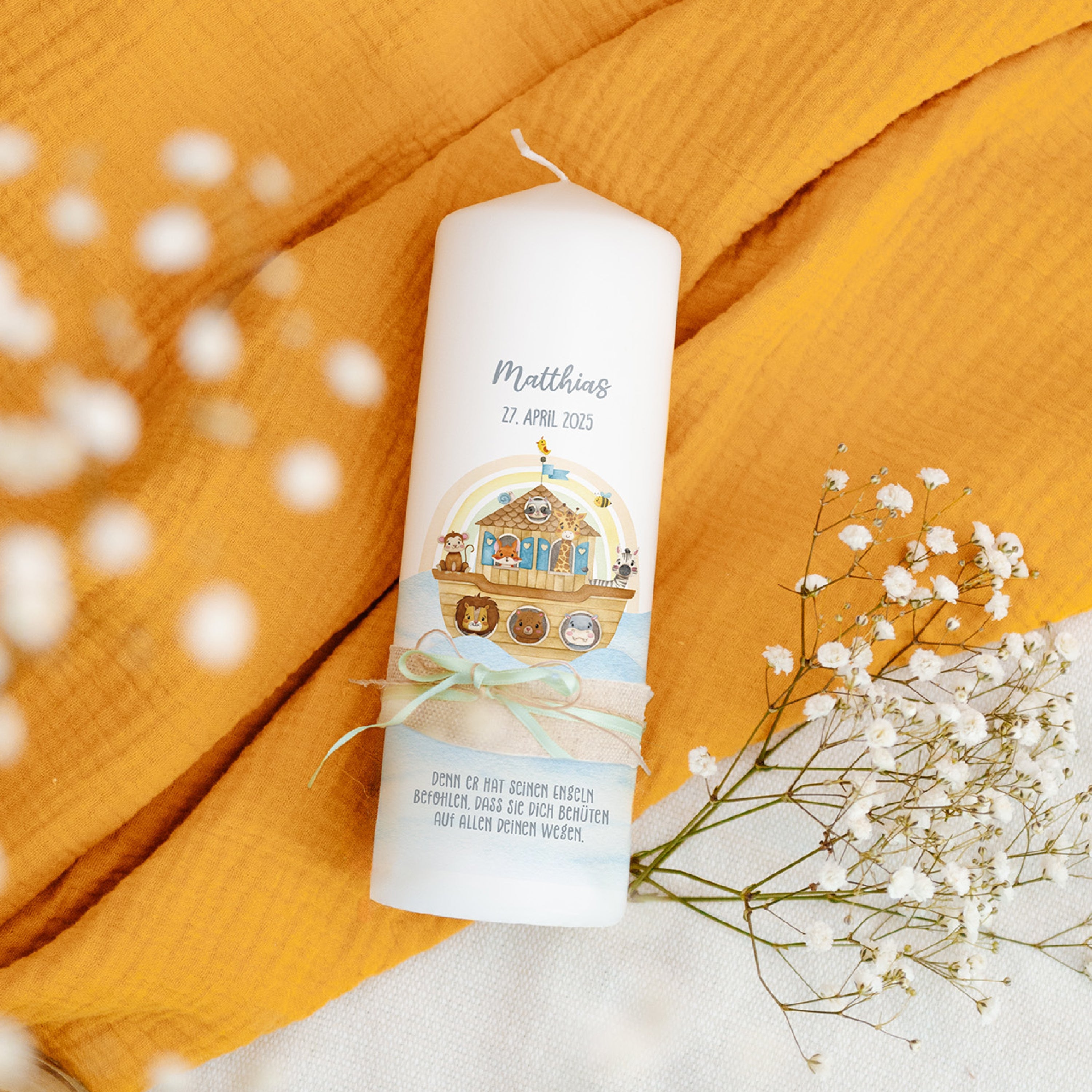 Kommunionskerze | Design 009.01.  Farbdruck