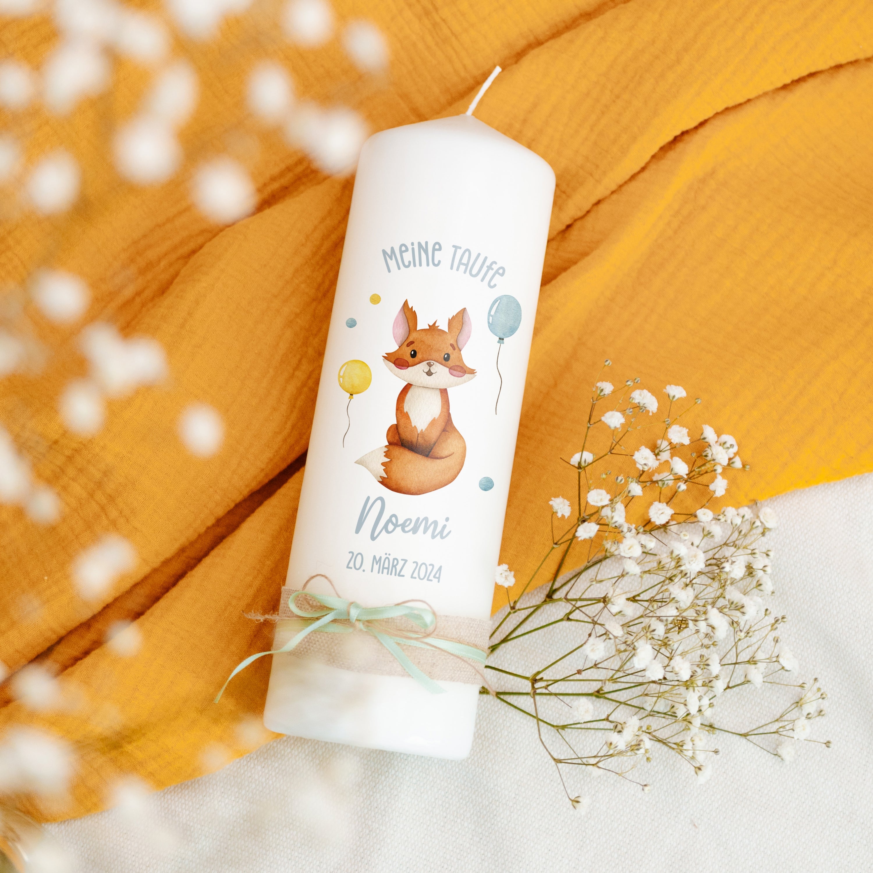 Kommunionskerze | Design 009.01.  Farbdruck