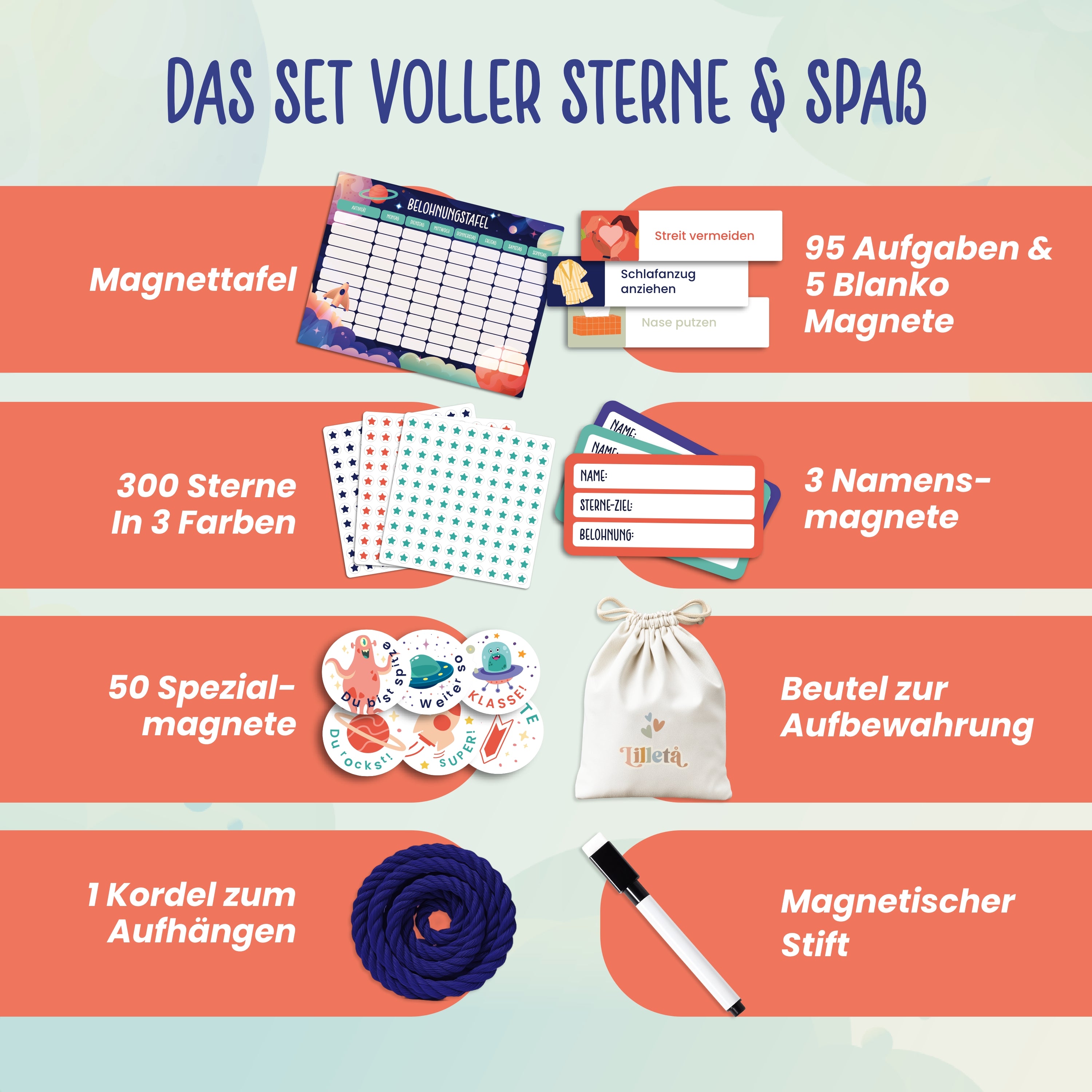 Belohnungstafel für Kinder | Weltall