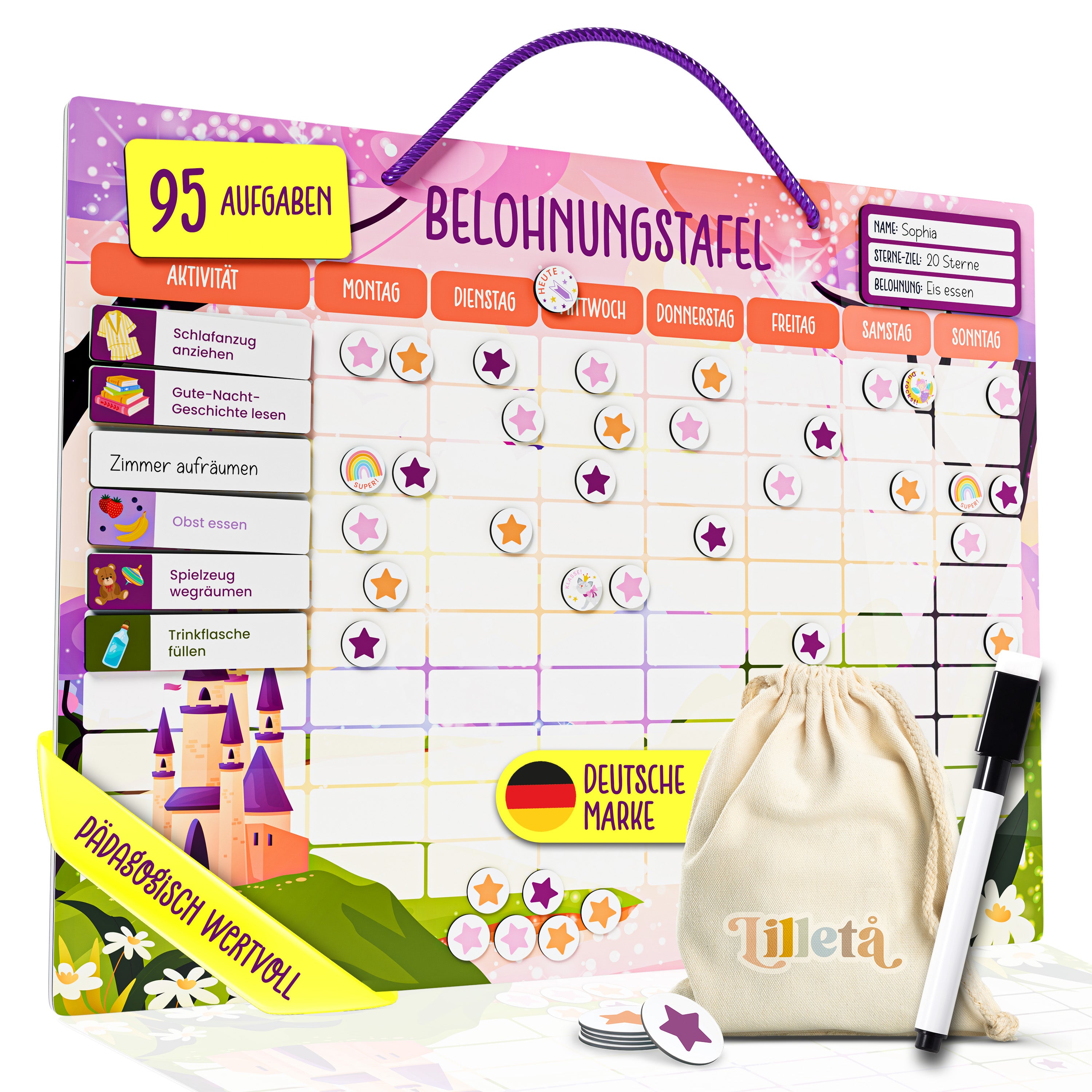 Belohnungstafel für Kinder | Zauberwelt