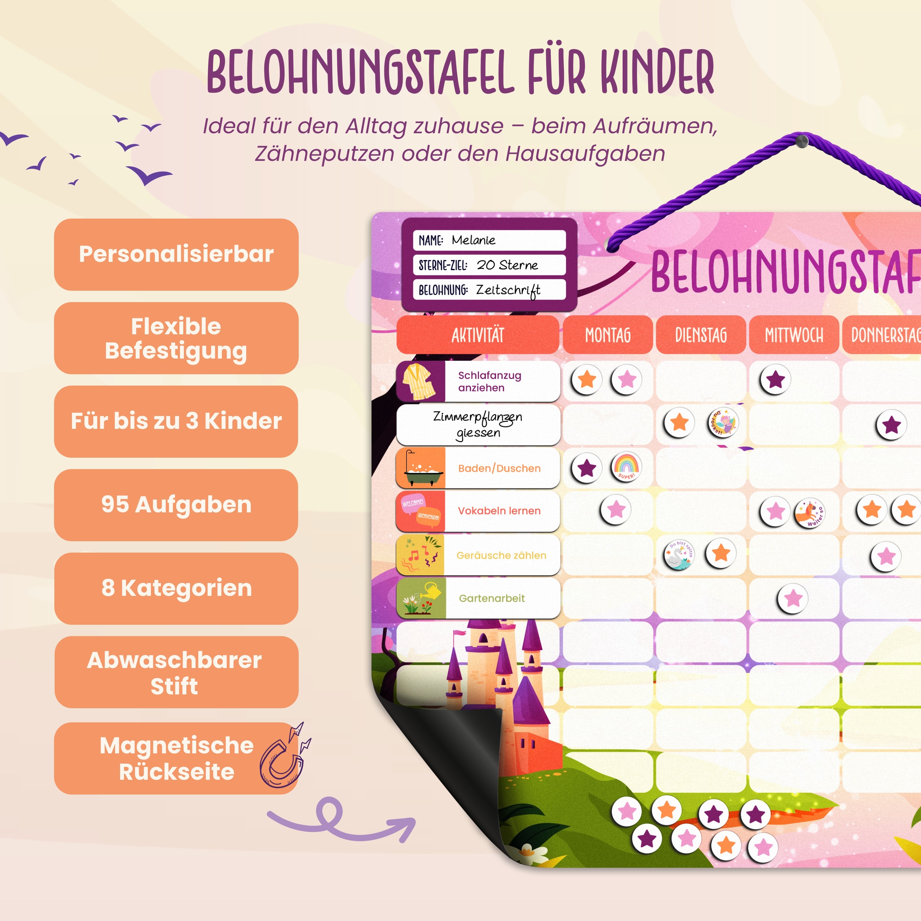 Belohnungstafel für Kinder | Zauberwelt