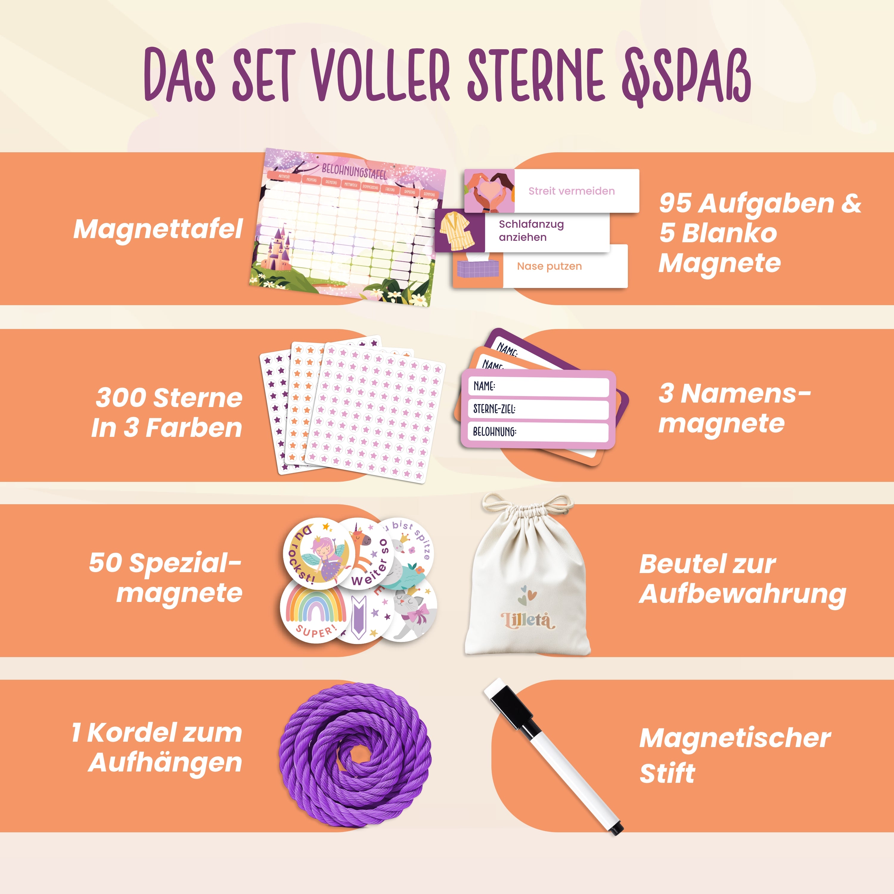 Belohnungstafel für Kinder | Zauberwelt