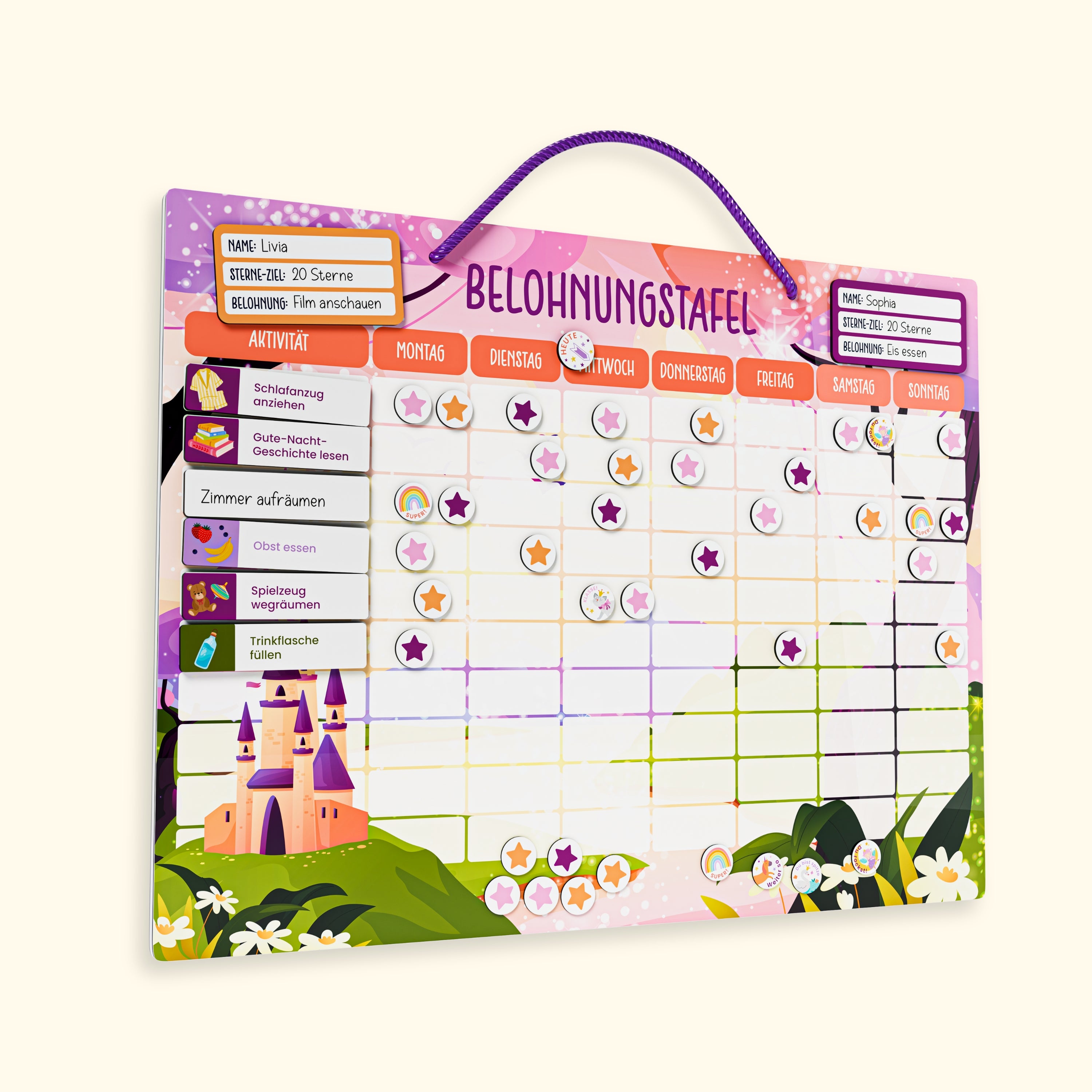 Belohnungstafel für Kinder | Zauberwelt