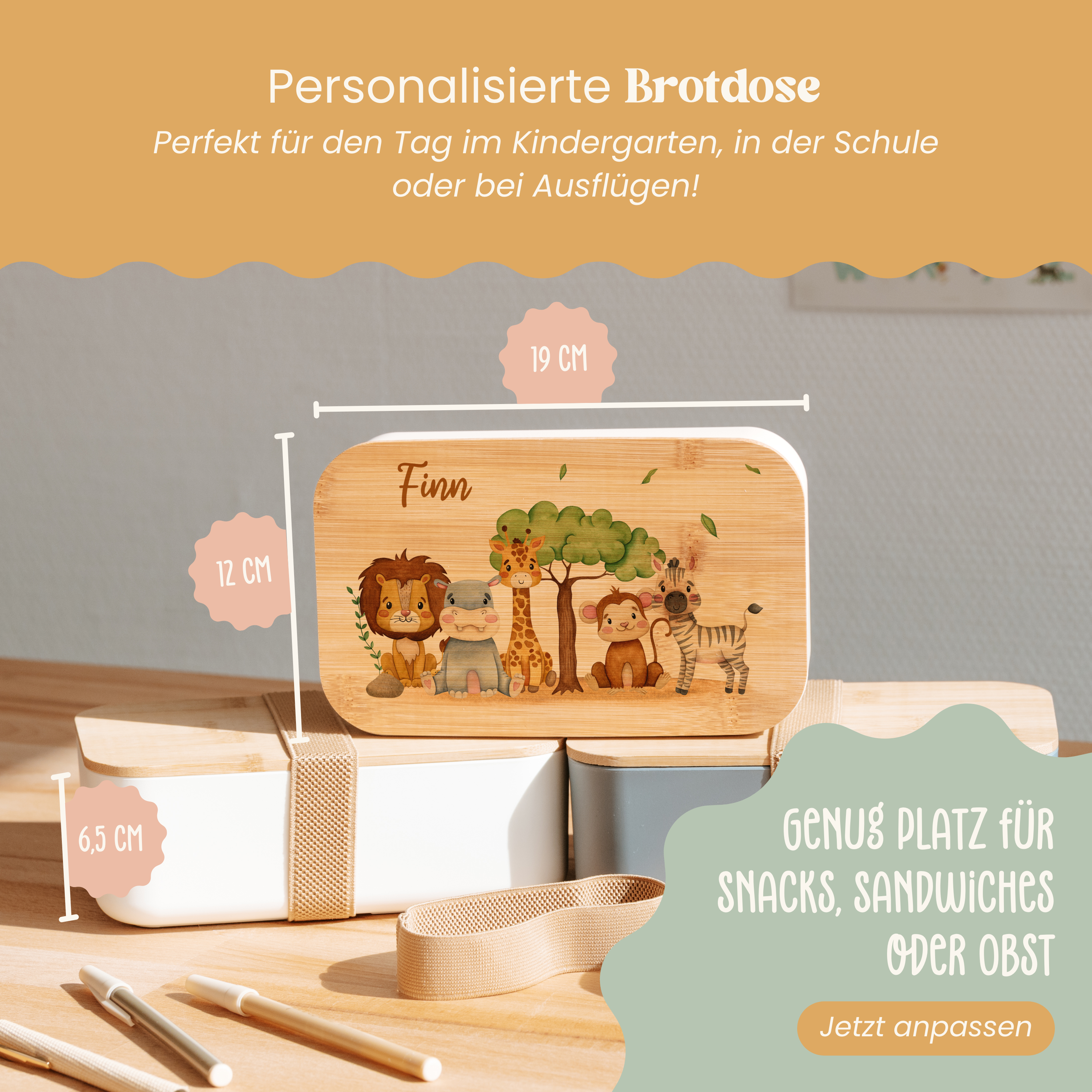 Brotdose Tierwelt | Design 010.04. | Farbdruck