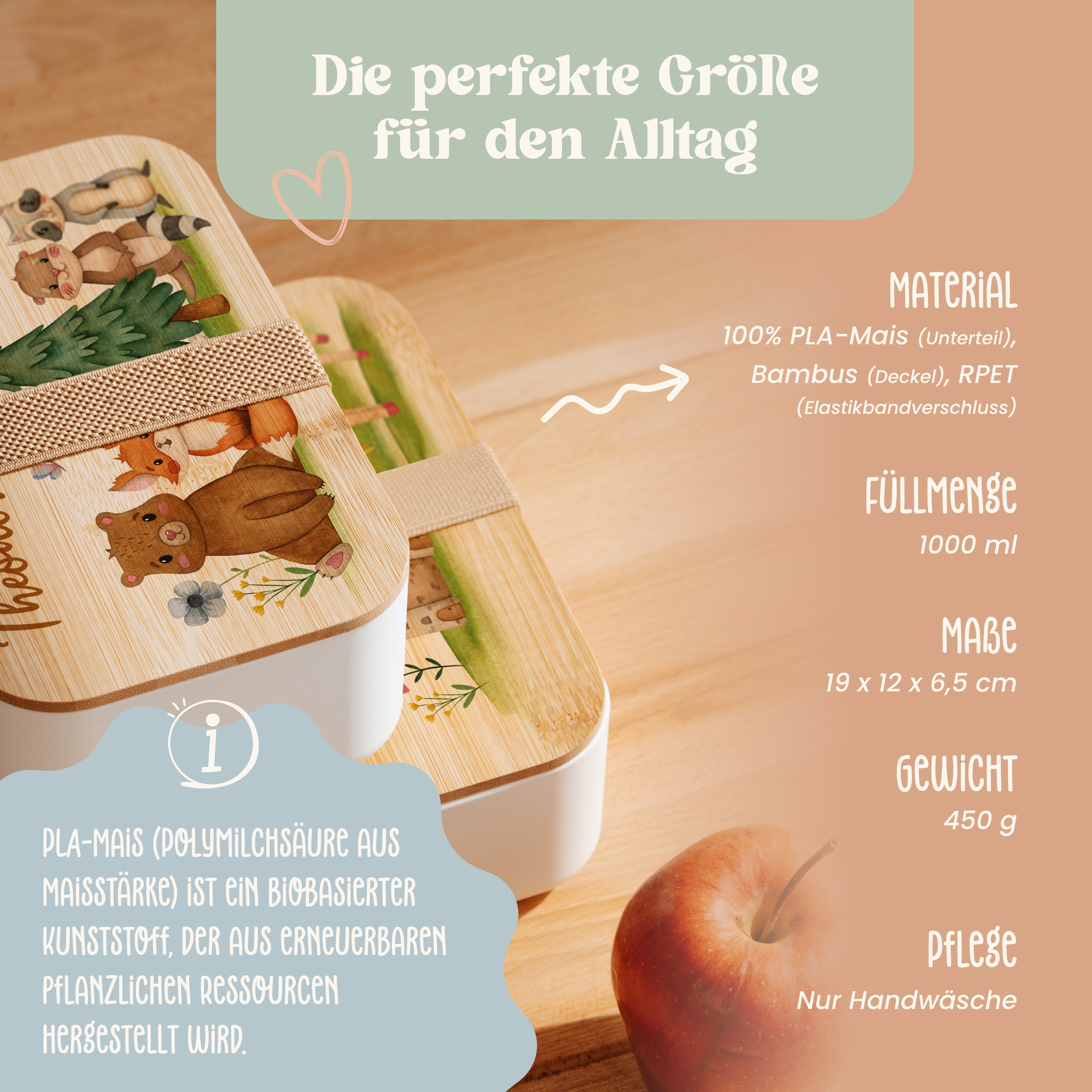 Brotdose Tierwelt | Design 010.04. | Farbdruck
