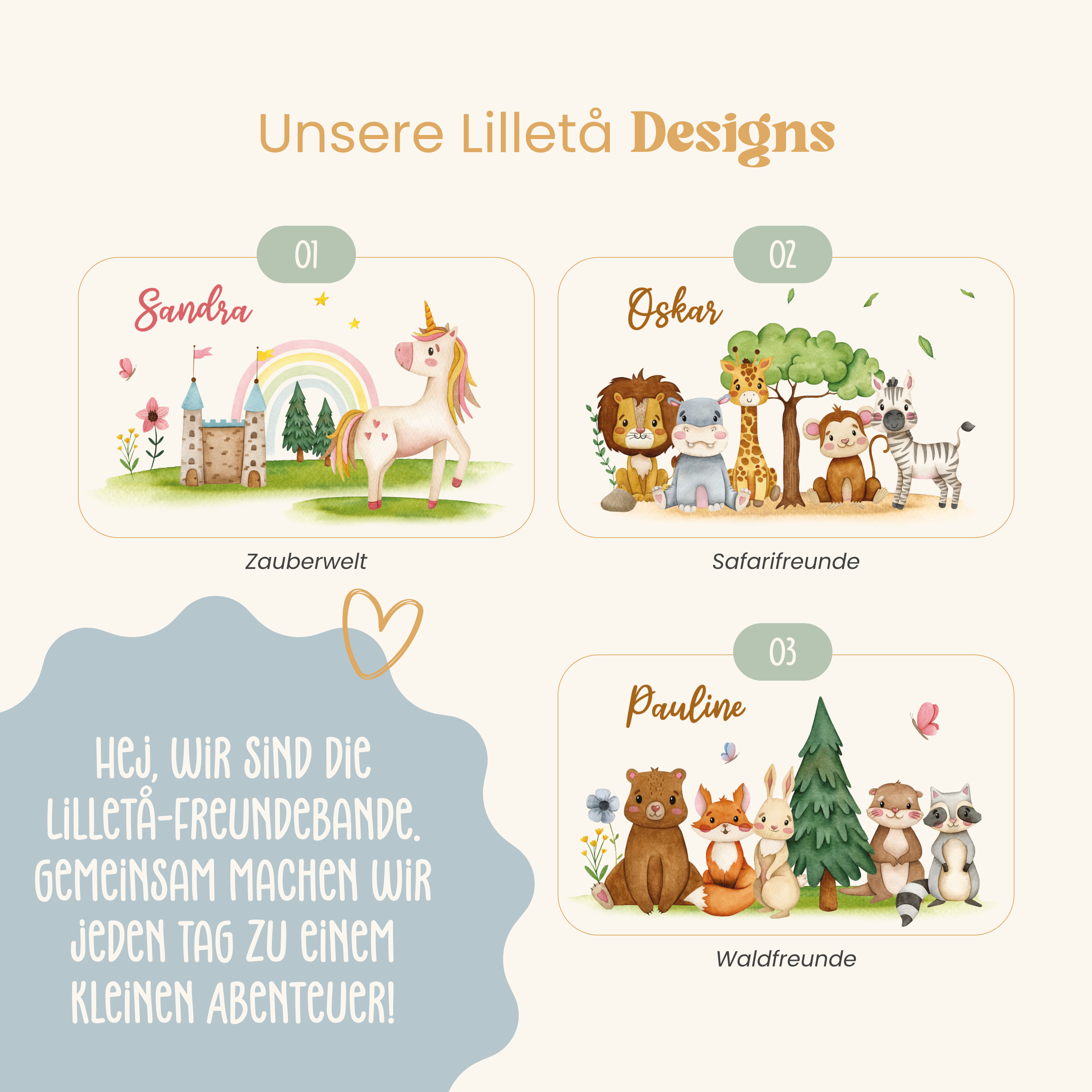 Brotdose Tierwelt | Design 010.04. | Farbdruck