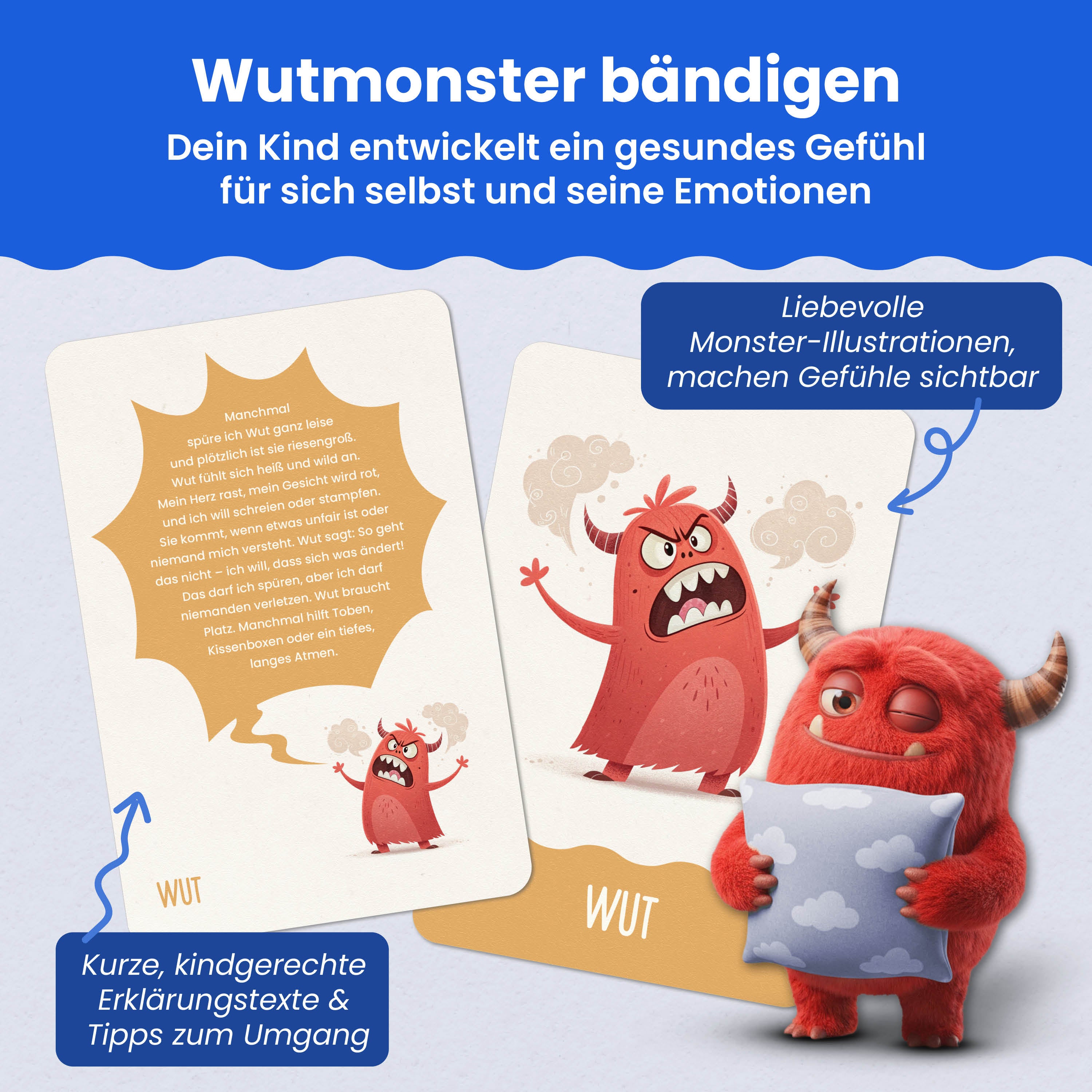 Gefühlskarten | für Kinder – 50 Emotionskarten zum Gefühle erkennen & verstehen ab 4 Jahren