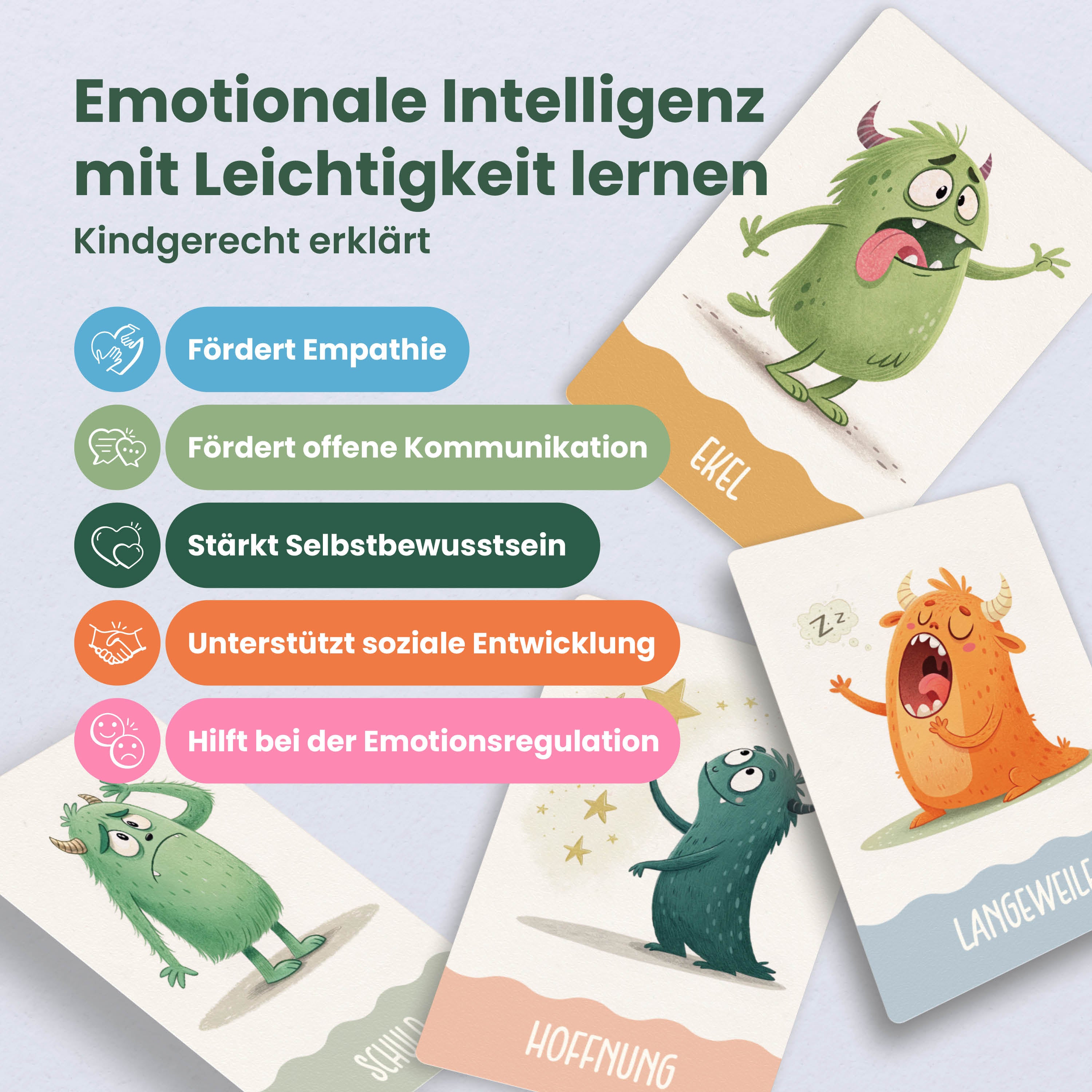 Gefühlskarten | für Kinder – 50 Emotionskarten zum Gefühle erkennen & verstehen ab 4 Jahren