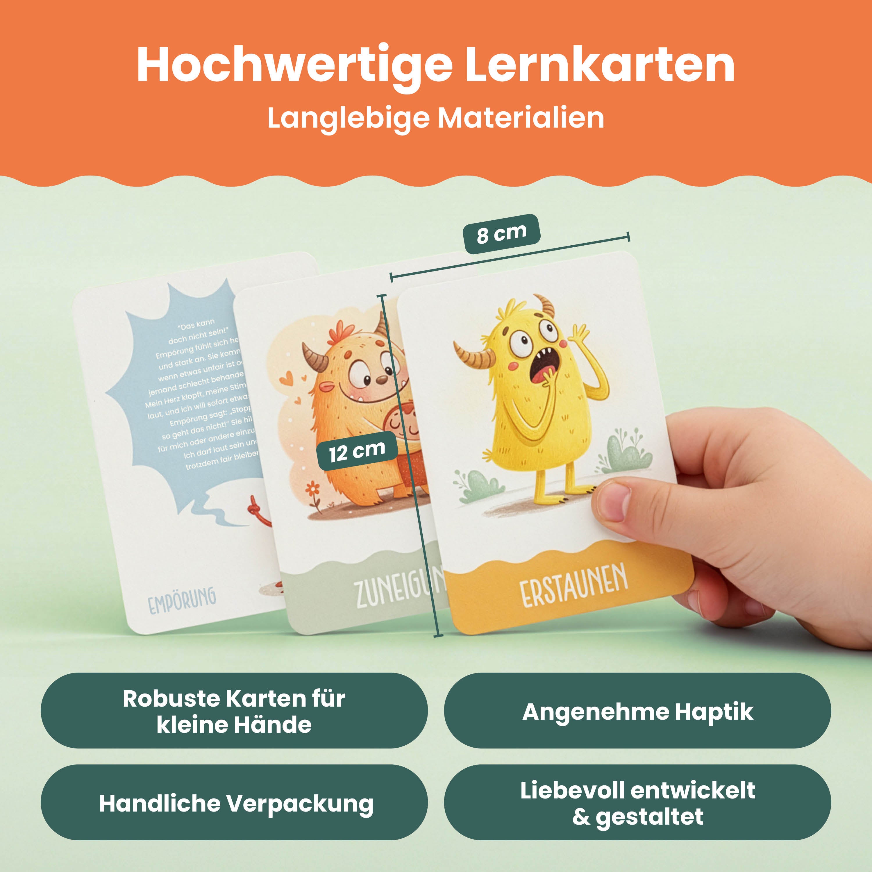 Gefühlskarten | für Kinder – 50 Emotionskarten zum Gefühle erkennen & verstehen ab 4 Jahren
