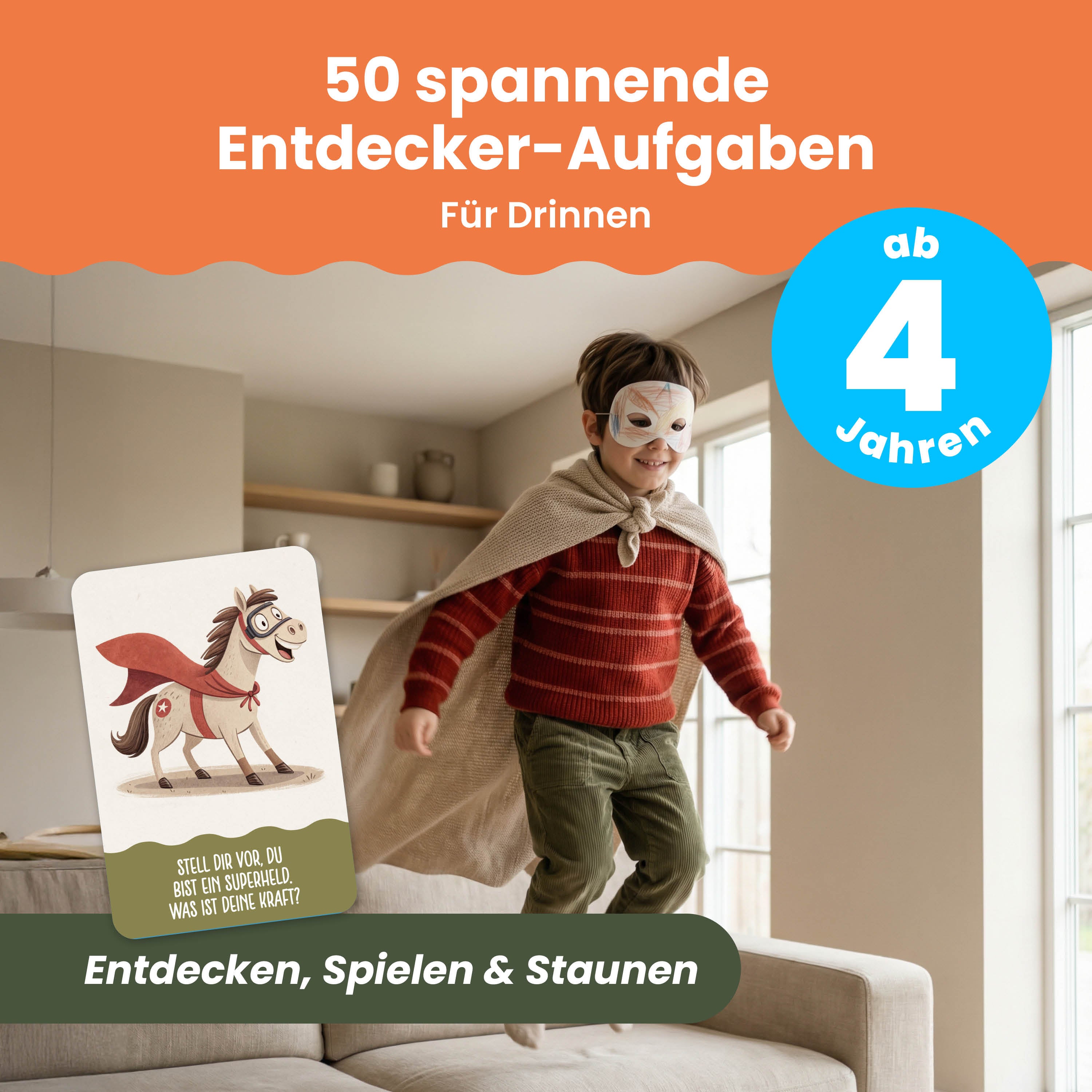 Entdeckerkarten Indoor | für Kinder – 50 Abenteuerkarten für kleine Forscher ab 4 Jahren