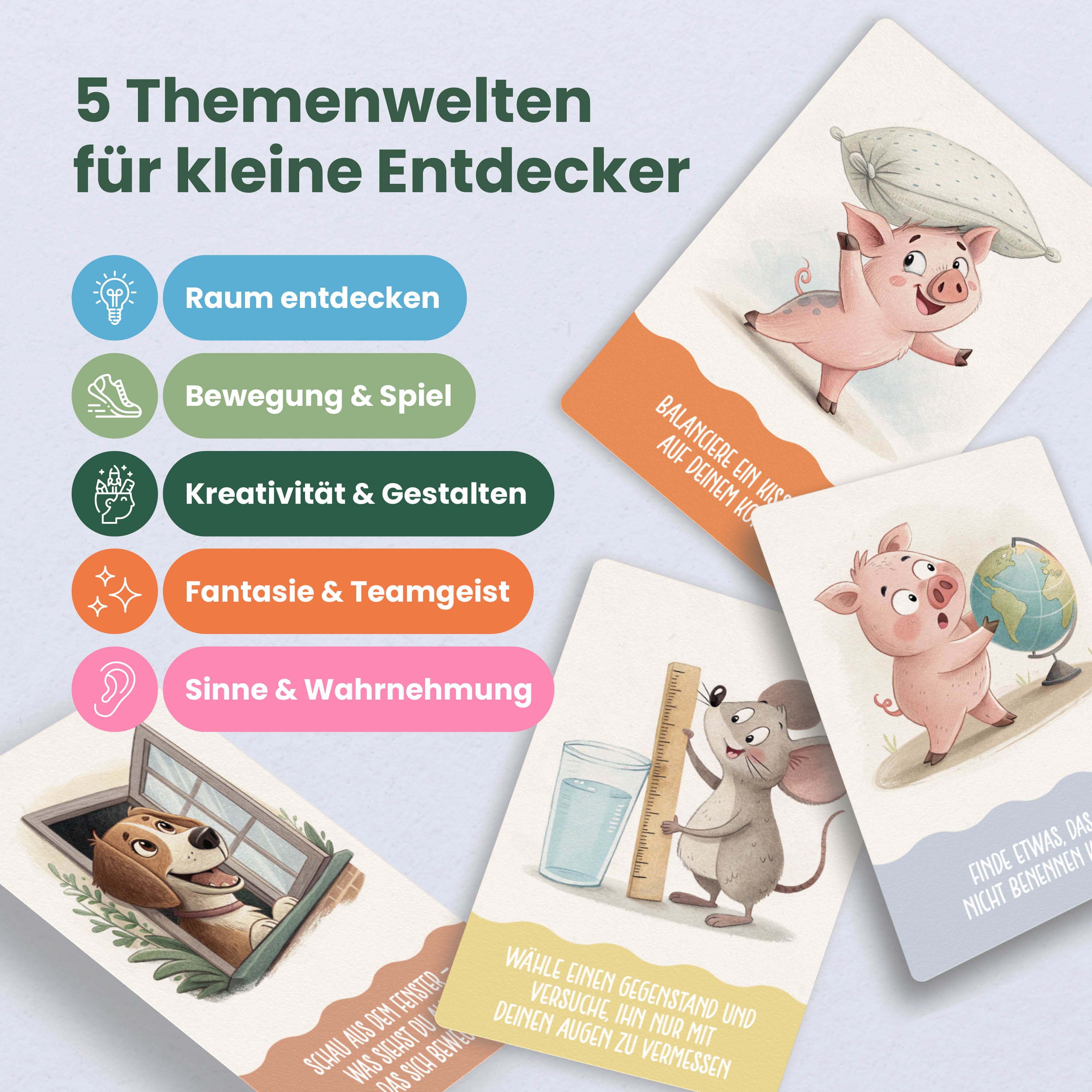 Entdeckerkarten Indoor | für Kinder – 50 Abenteuerkarten für kleine Forscher ab 4 Jahren