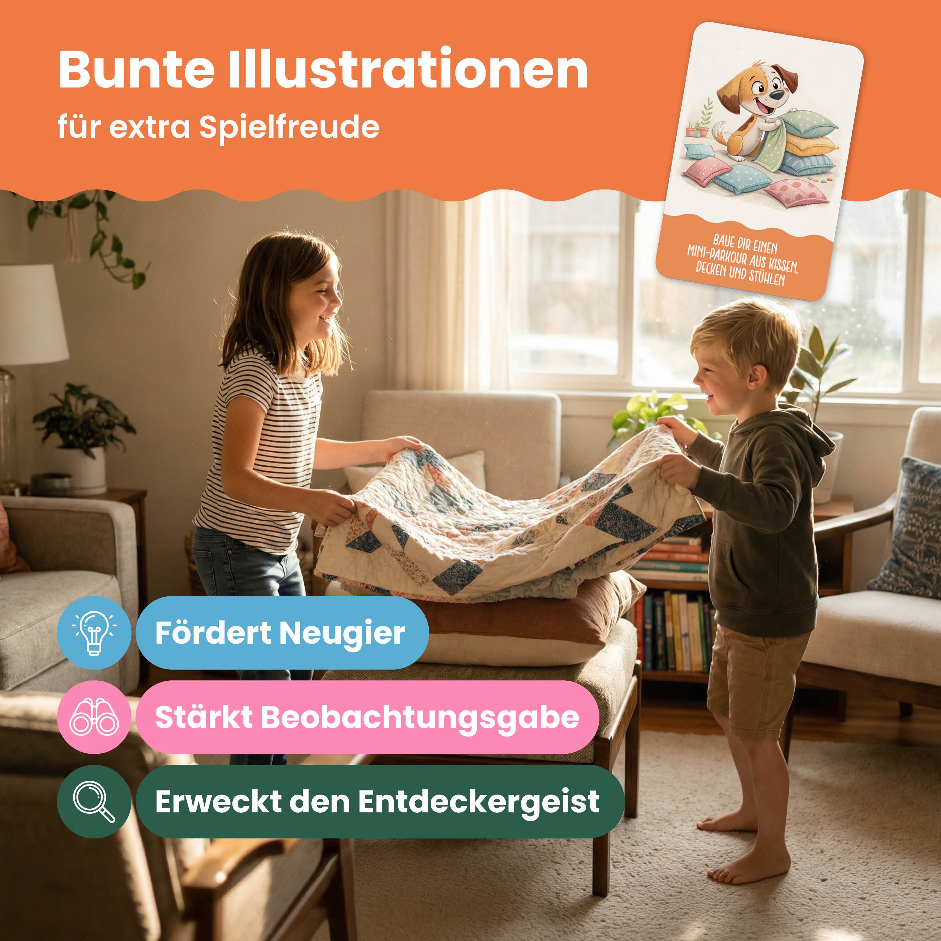 Entdeckerkarten Indoor | für Kinder – 50 Abenteuerkarten für kleine Forscher ab 4 Jahren