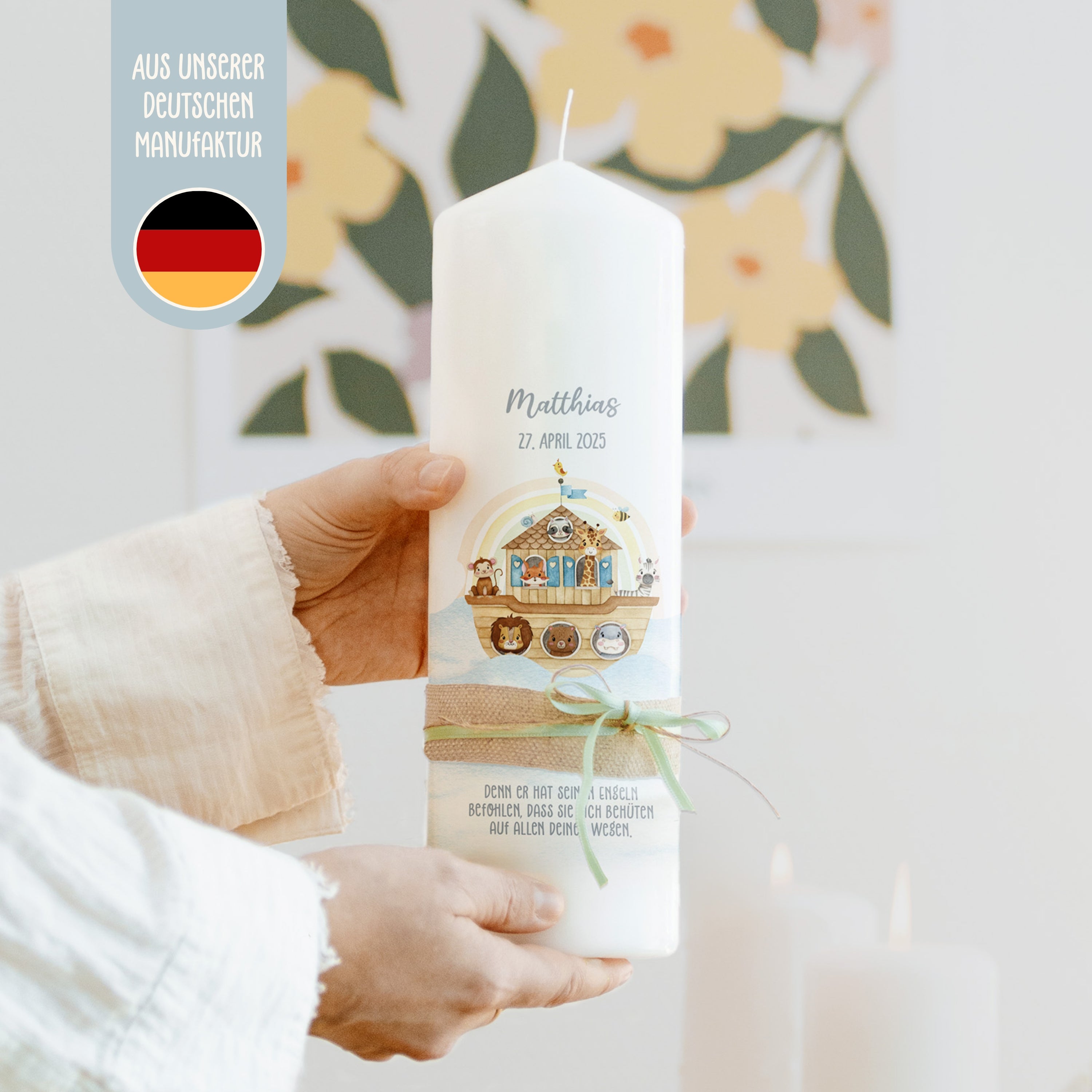 Kerze Freitext | Design 009.04.03 Arche Noah