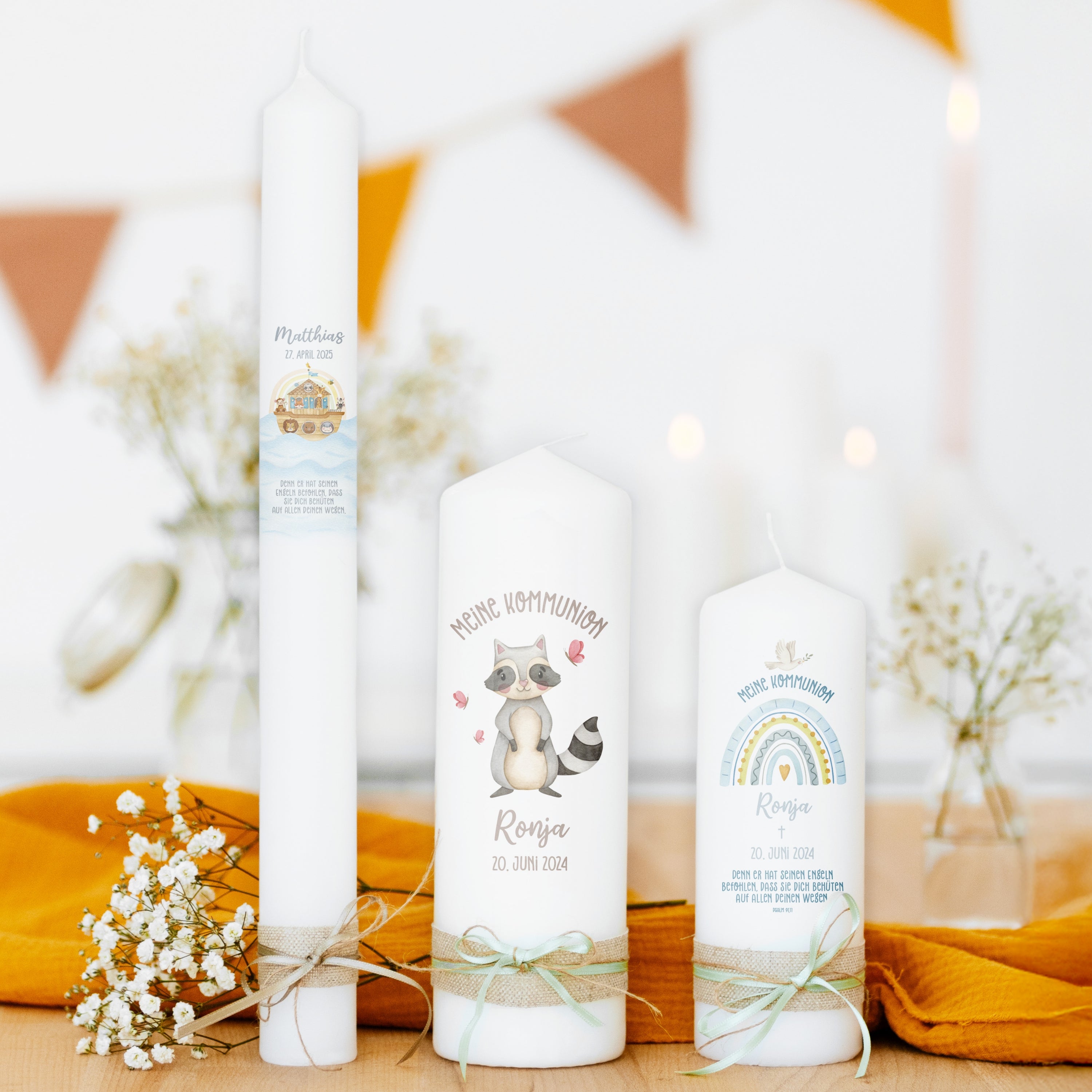 Kommunionskerze | Design 009.01.  Farbdruck