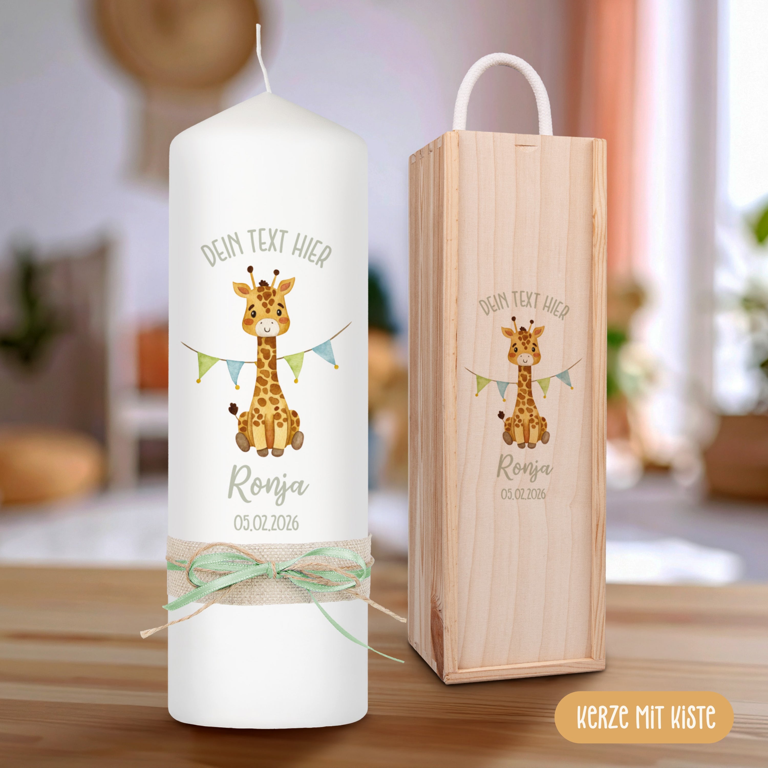 Kerze Freitext | Design 009.04.04 Freundebande