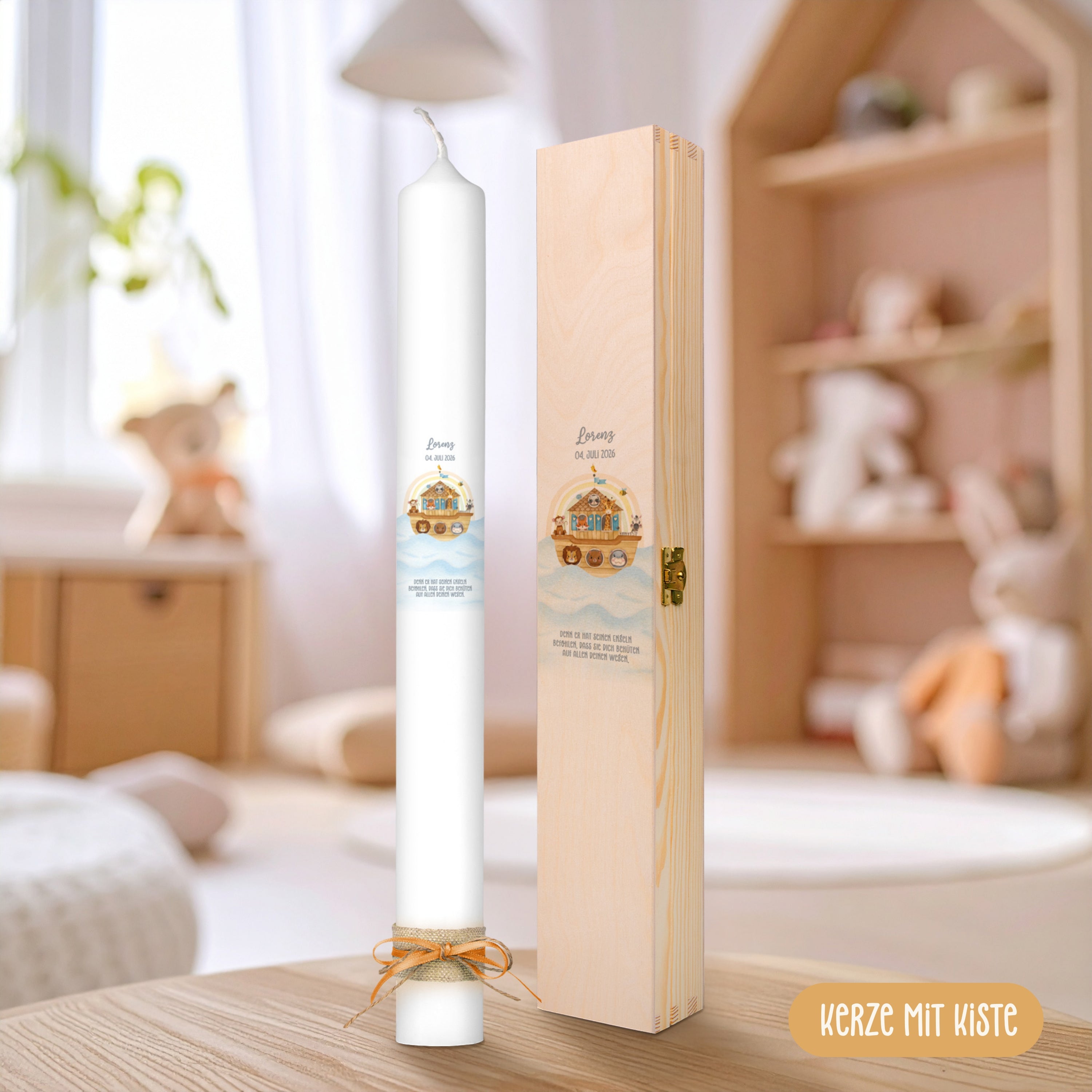 Kerze Freitext | Design 009.04.03 Arche Noah