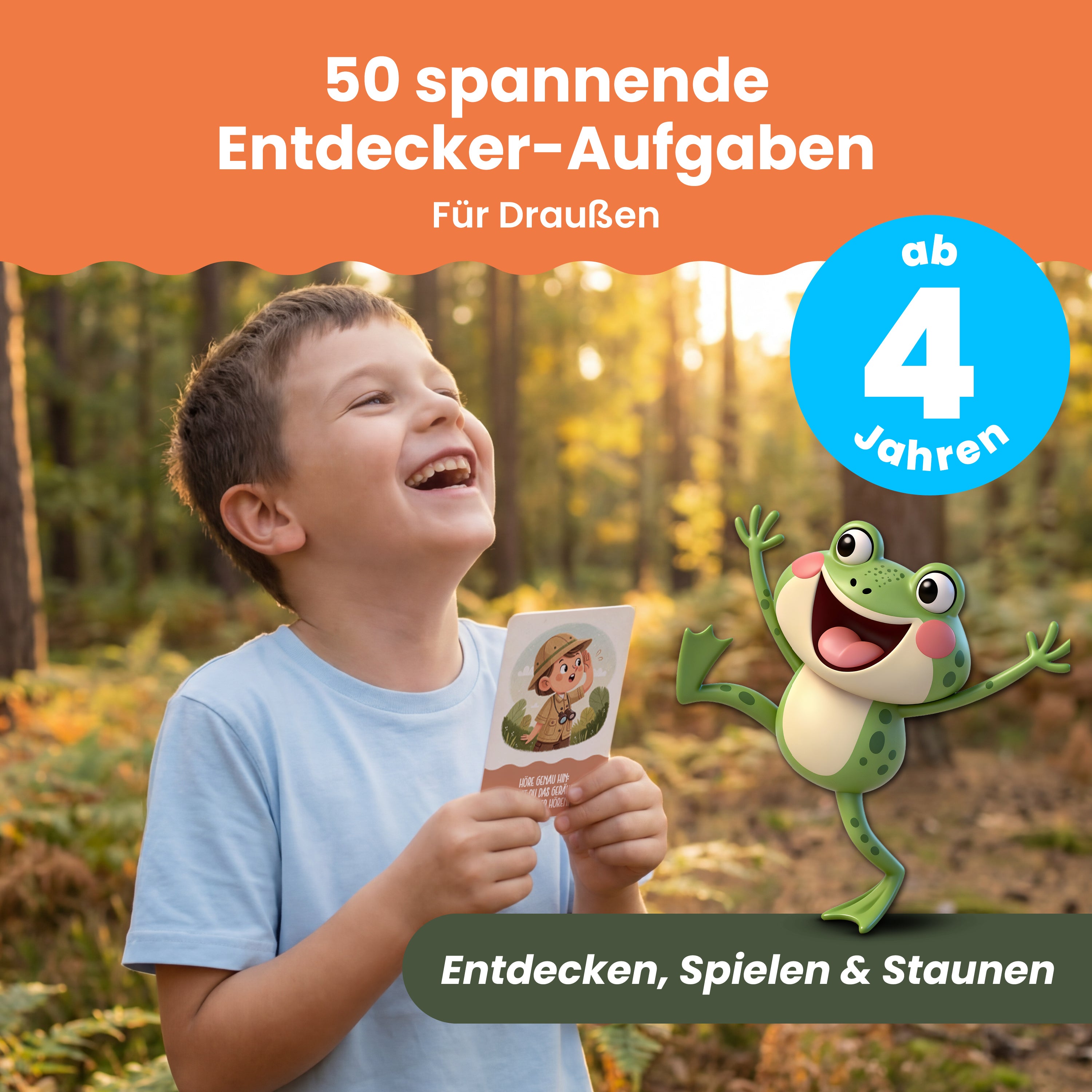 Entdeckerkarten Outdoor | für Kinder – 50 Abenteuerkarten für kleine Forscher ab 4 Jahren