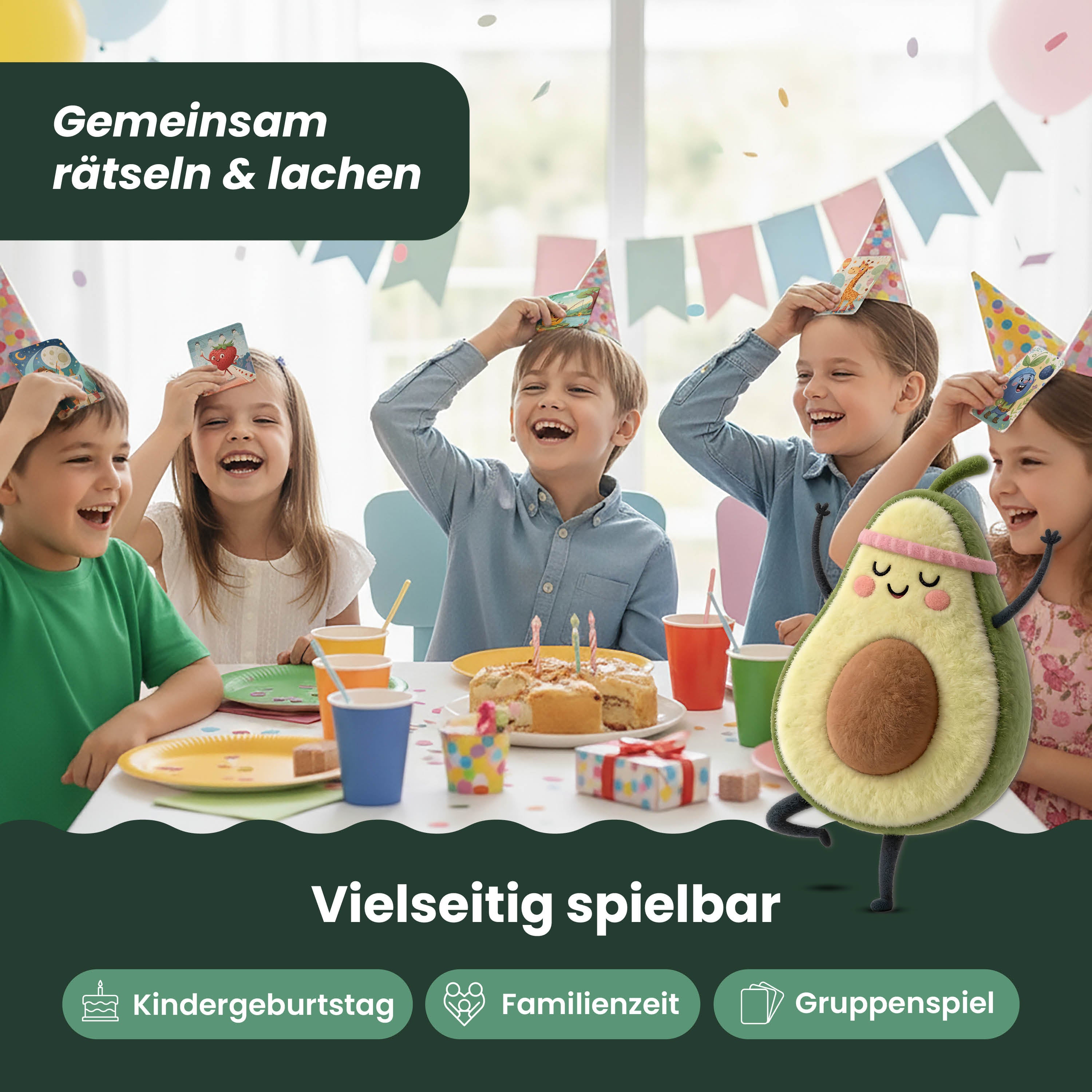 Fragespiel – Wer bin ich | Spiel für Kinder – 50 lustige Spielkarten für Kinder ab 5 Jahren