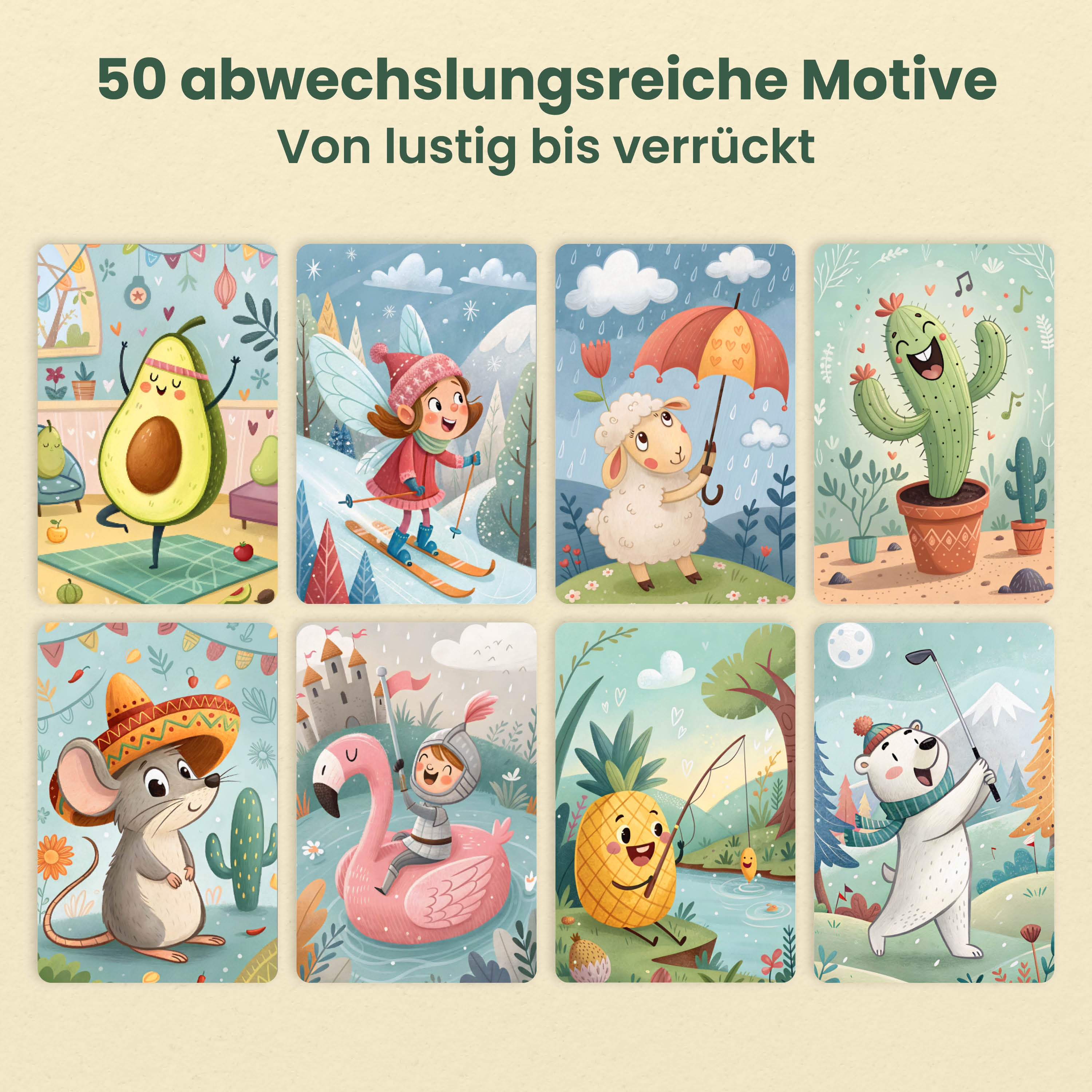 Fragespiel – Wer bin ich | Spiel für Kinder – 50 lustige Spielkarten für Kinder ab 5 Jahren